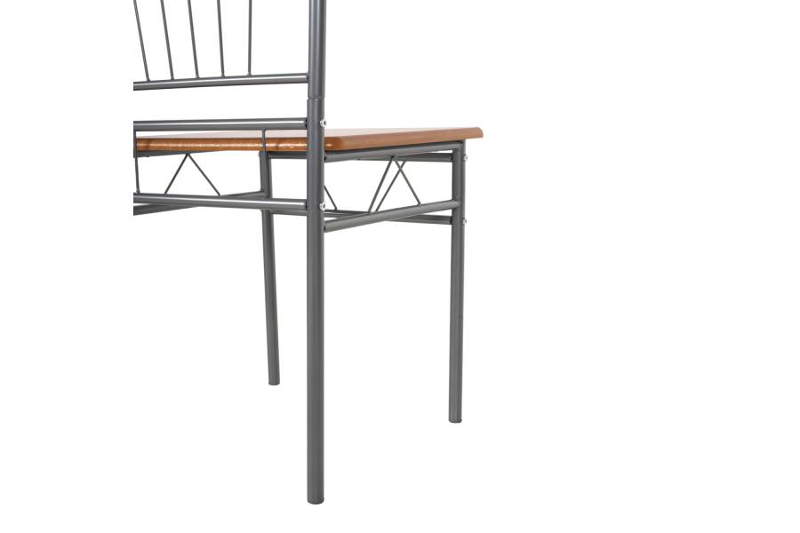 ΣΕΤ ΤΡΑΠΕΖΑΡΙΑΣ 5ΤΜΧ PEARY HM9416.12 ΜΕΤΑΛΛΟ ΑΣΗΜΙ-MDF ΣΟΝΑΜΑ 110x60x74Yεκ.