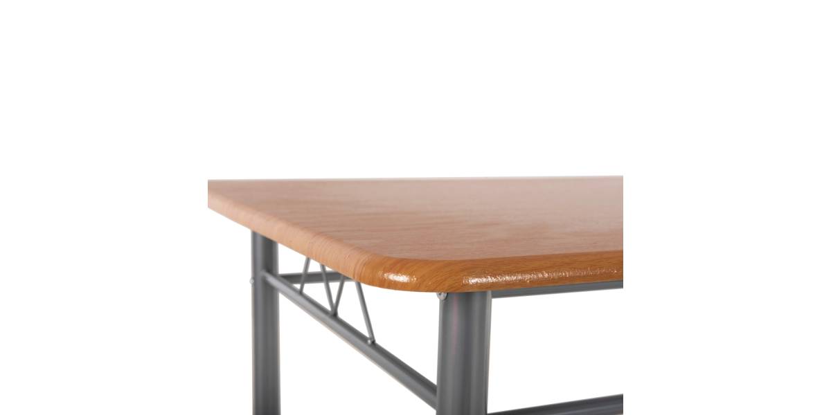 ΣΕΤ ΤΡΑΠΕΖΑΡΙΑΣ 5ΤΜΧ PEARY HM9416.12 ΜΕΤΑΛΛΟ ΑΣΗΜΙ-MDF ΣΟΝΑΜΑ 110x60x74Yεκ.