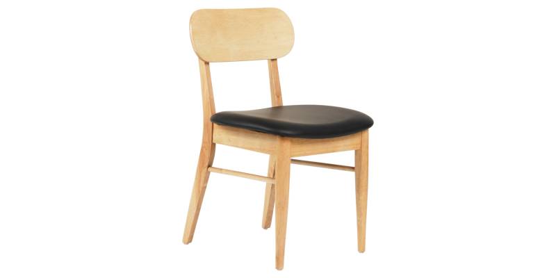 KΑΡΕΚΛΑ ΤΡΑΠΕΖΑΡΙΑΣ SEKOR HM9945.01 RUBBERWOOD-ΜΑΥΡΟ PU 50x50x80Υεκ.