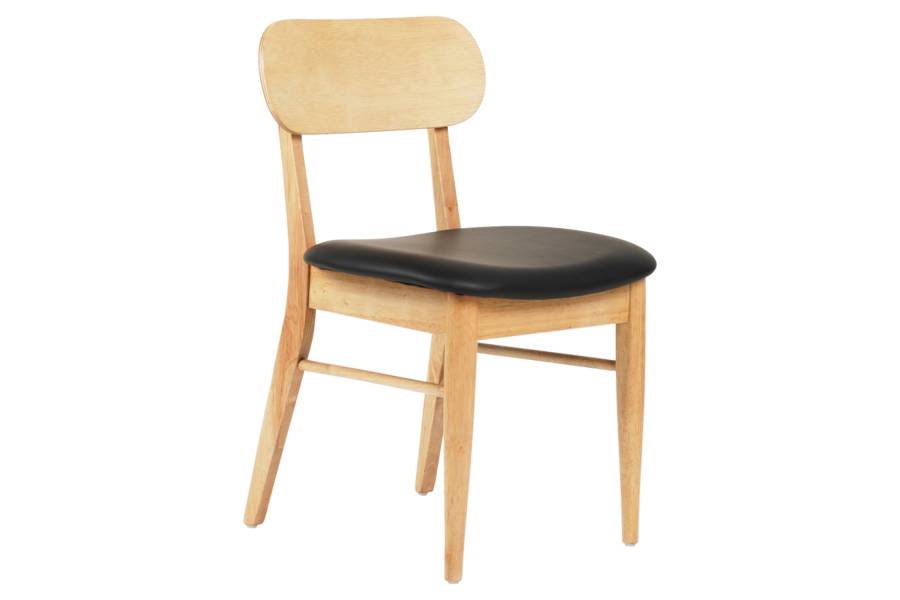 KΑΡΕΚΛΑ ΤΡΑΠΕΖΑΡΙΑΣ SEKOR HM9945.01 RUBBERWOOD-ΜΑΥΡΟ PU 50x50x80Υεκ.