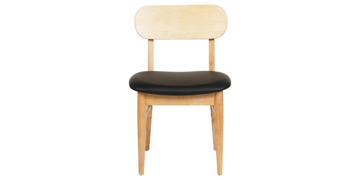 KΑΡΕΚΛΑ ΤΡΑΠΕΖΑΡΙΑΣ SEKOR HM9945.01 RUBBERWOOD-ΜΑΥΡΟ PU 50x50x80Υεκ.
