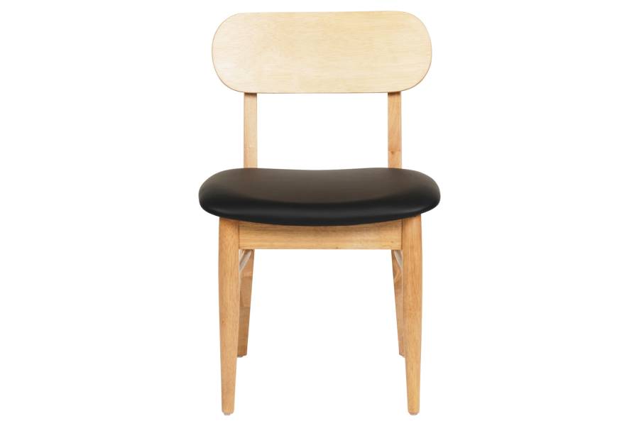 KΑΡΕΚΛΑ ΤΡΑΠΕΖΑΡΙΑΣ SEKOR HM9945.01 RUBBERWOOD-ΜΑΥΡΟ PU 50x50x80Υεκ.