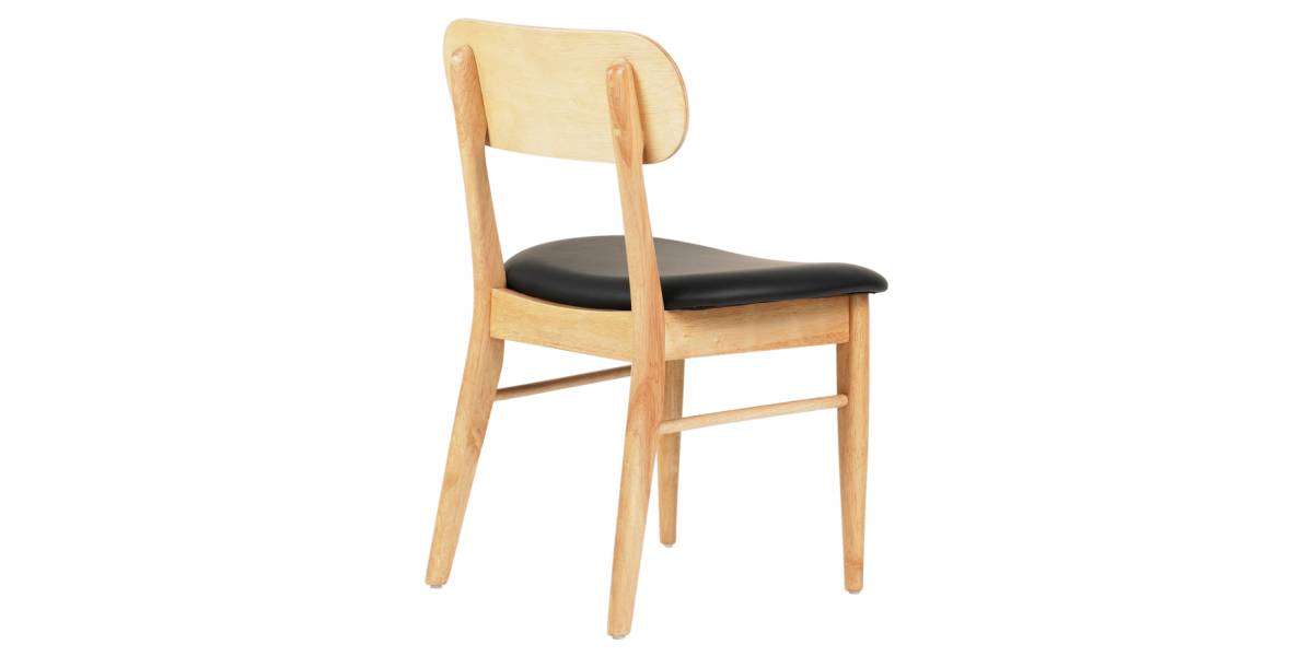 KΑΡΕΚΛΑ ΤΡΑΠΕΖΑΡΙΑΣ SEKOR HM9945.01 RUBBERWOOD-ΜΑΥΡΟ PU 50x50x80Υεκ.