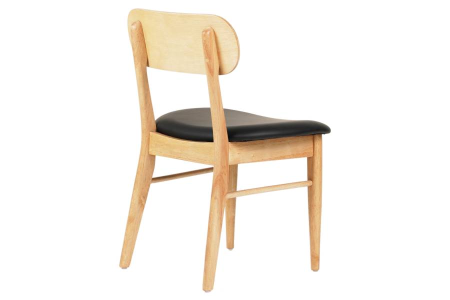 KΑΡΕΚΛΑ ΤΡΑΠΕΖΑΡΙΑΣ SEKOR HM9945.01 RUBBERWOOD-ΜΑΥΡΟ PU 50x50x80Υεκ.