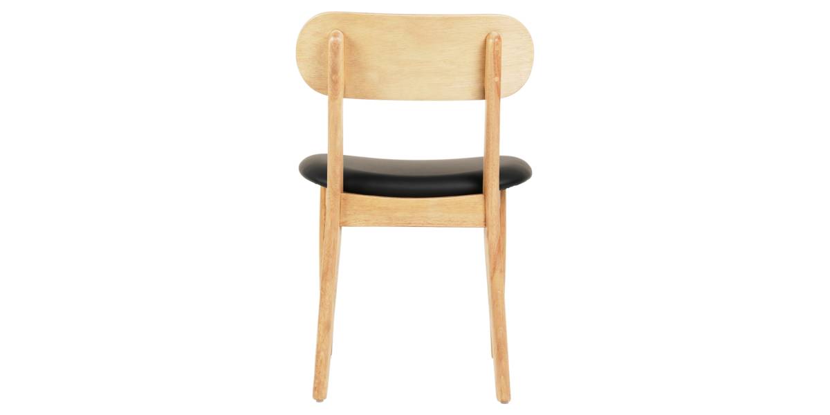 KΑΡΕΚΛΑ ΤΡΑΠΕΖΑΡΙΑΣ SEKOR HM9945.01 RUBBERWOOD-ΜΑΥΡΟ PU 50x50x80Υεκ.