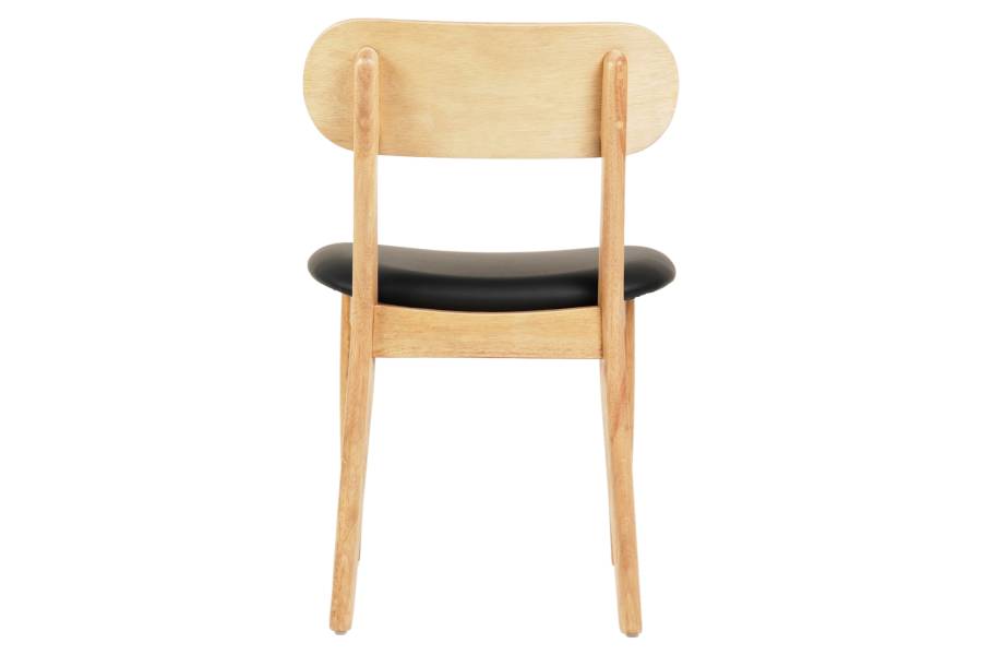 KΑΡΕΚΛΑ ΤΡΑΠΕΖΑΡΙΑΣ SEKOR HM9945.01 RUBBERWOOD-ΜΑΥΡΟ PU 50x50x80Υεκ.