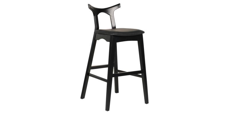 ΣΚΑΜΠΟ ΜΠΑΡ USOPP HM9951.02 RUBBERWOOD & PU ΣΕ ΜΑΥΡΟ 49x53x99,5Υεκ.