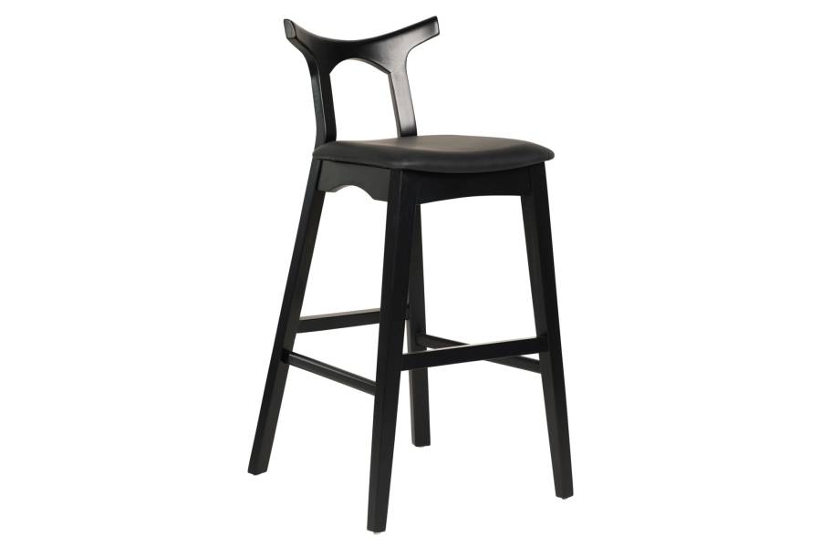 ΣΚΑΜΠΟ ΜΠΑΡ USOPP HM9951.02 RUBBERWOOD & PU ΣΕ ΜΑΥΡΟ 49x53x99,5Υεκ.
