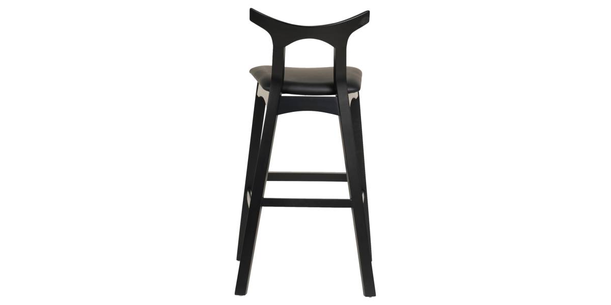 ΣΚΑΜΠΟ ΜΠΑΡ USOPP HM9951.02 RUBBERWOOD & PU ΣΕ ΜΑΥΡΟ 49x53x99,5Υεκ.