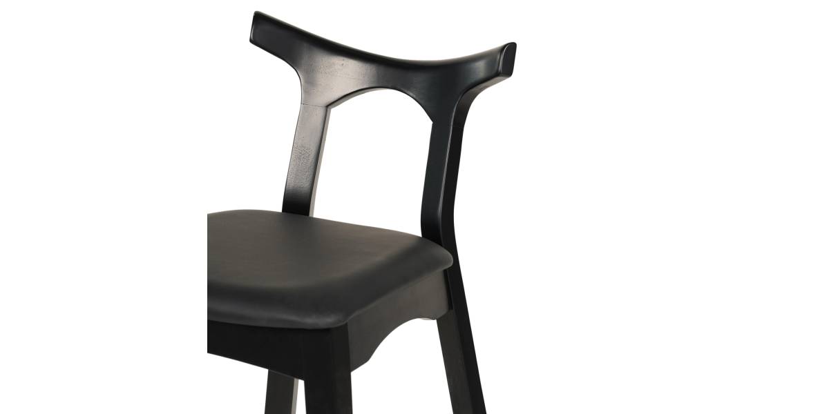 ΣΚΑΜΠΟ ΜΠΑΡ USOPP HM9951.02 RUBBERWOOD & PU ΣΕ ΜΑΥΡΟ 49x53x99,5Υεκ.