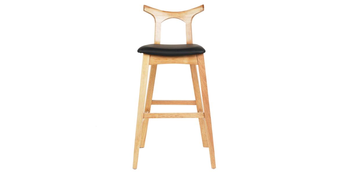 ΣΚΑΜΠΟ ΜΠΑΡ USOPP HM9951.01 RUBBERWOOD ΣΕ ΟΑΚ-ΜΑΥΡΟ PU 43x41x100Υεκ.