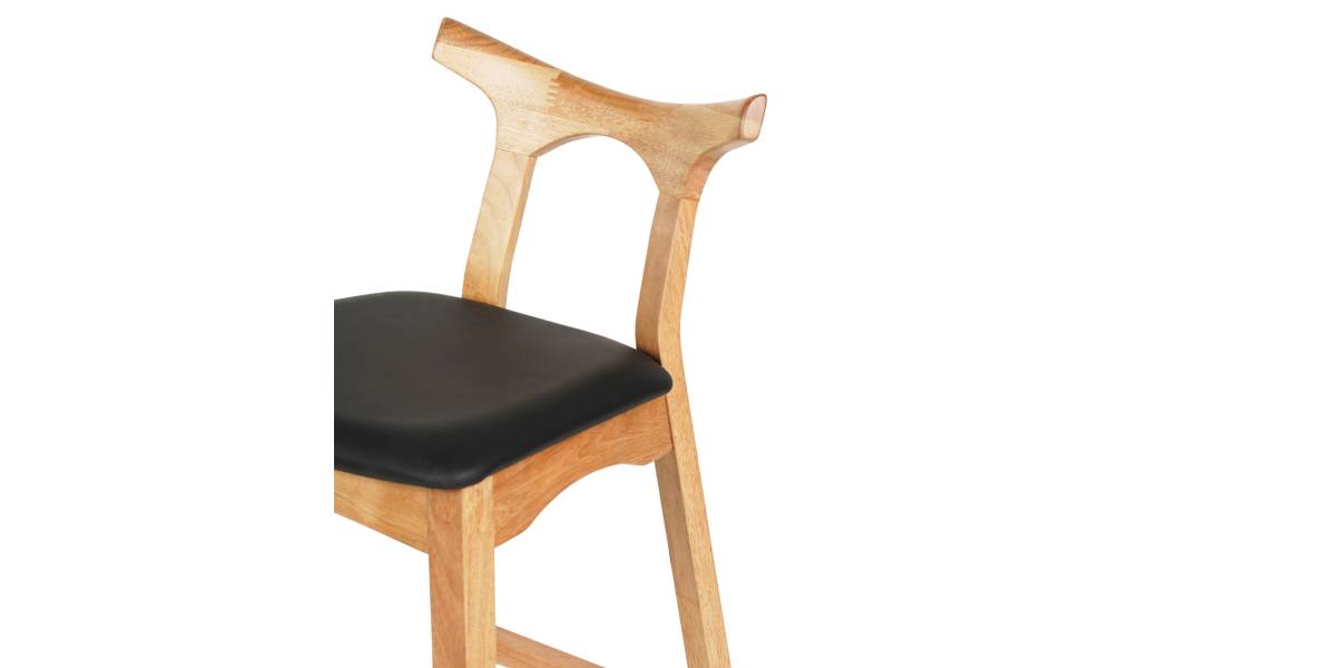 ΣΚΑΜΠΟ ΜΠΑΡ USOPP HM9951.01 RUBBERWOOD ΣΕ ΟΑΚ-ΜΑΥΡΟ PU 43x41x100Υεκ.