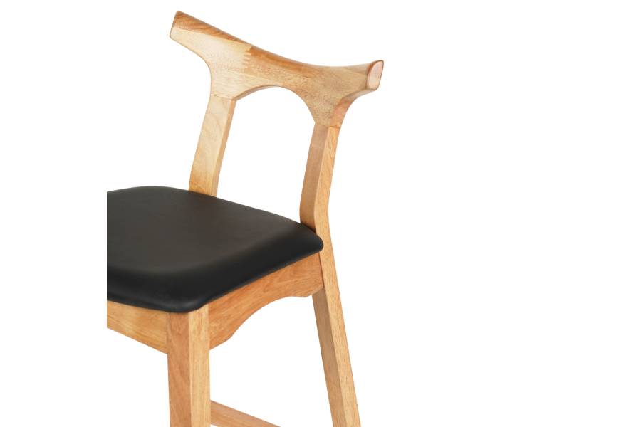 ΣΚΑΜΠΟ ΜΠΑΡ USOPP HM9951.01 RUBBERWOOD ΣΕ ΟΑΚ-ΜΑΥΡΟ PU 43x41x100Υεκ.