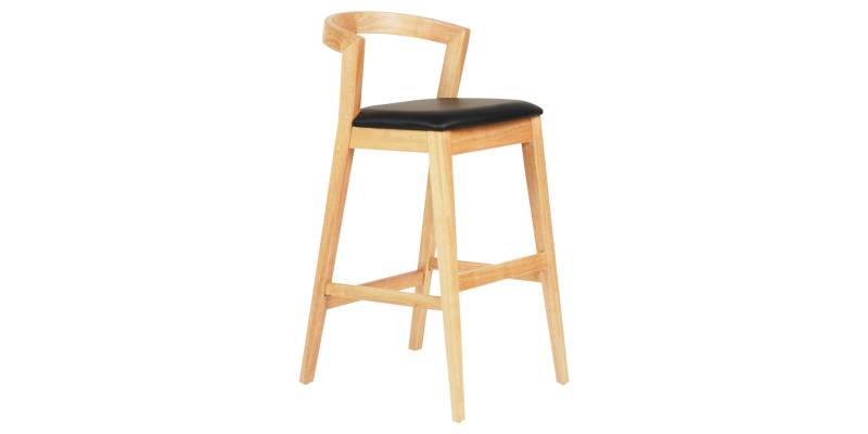 ΣΚΑΜΠΟ ΜΠΑΡ NAMI HM9952.01 RUBBERWOOD ΣΕ ΟΑΚ-ΜΑΥΡΟ PU 47,5x59x102,5Υεκ.