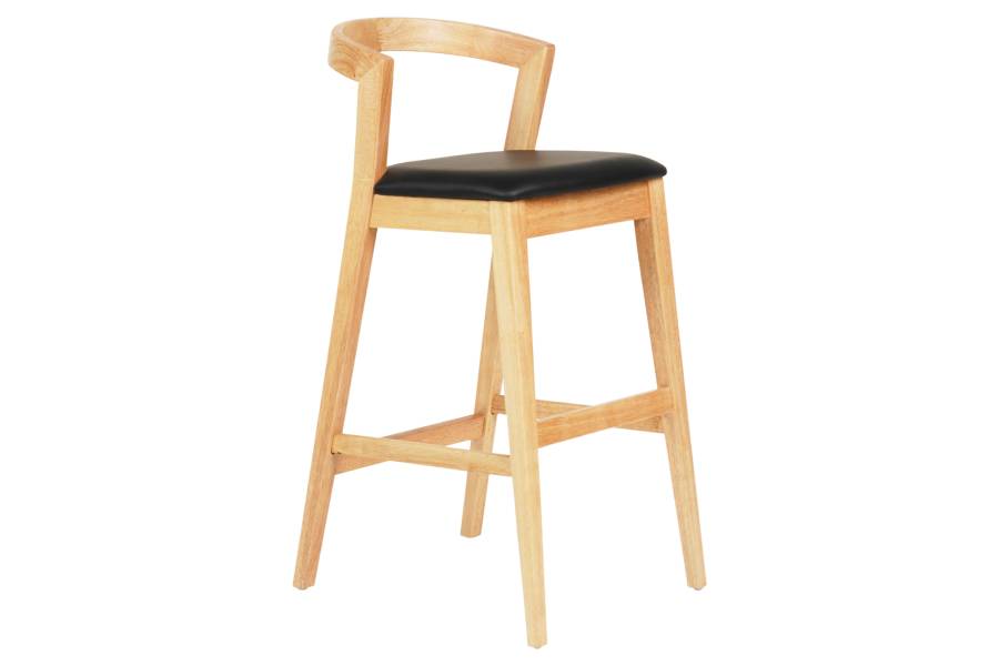 ΣΚΑΜΠΟ ΜΠΑΡ NAMI HM9952.01 RUBBERWOOD ΣΕ ΟΑΚ-ΜΑΥΡΟ PU 47,5x59x102,5Υεκ.