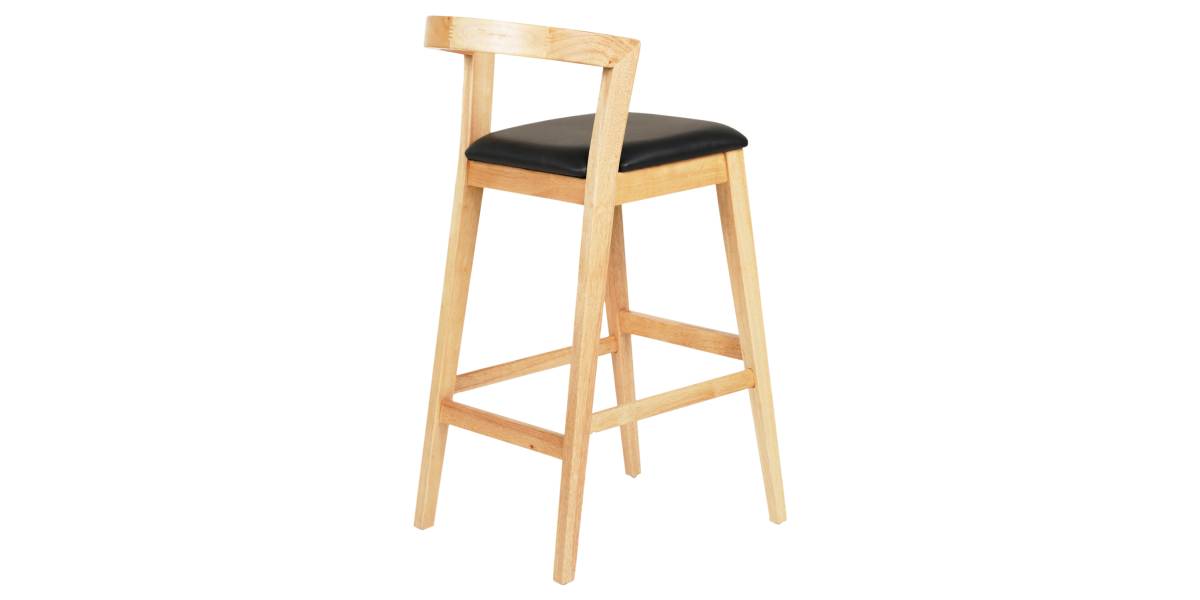 ΣΚΑΜΠΟ ΜΠΑΡ NAMI HM9952.01 RUBBERWOOD ΣΕ ΟΑΚ-ΜΑΥΡΟ PU 47,5x59x102,5Υεκ.