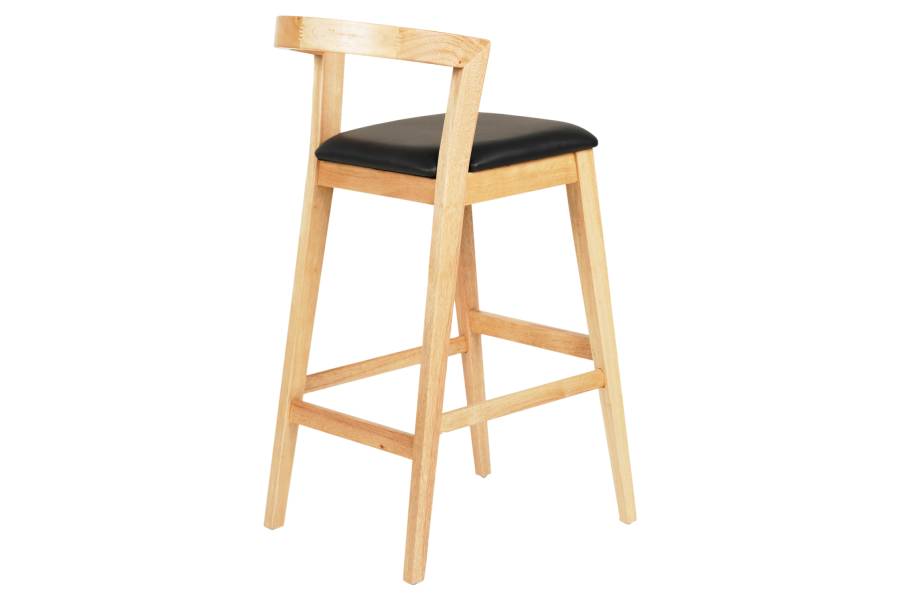 ΣΚΑΜΠΟ ΜΠΑΡ NAMI HM9952.01 RUBBERWOOD ΣΕ ΟΑΚ-ΜΑΥΡΟ PU 47,5x59x102,5Υεκ.