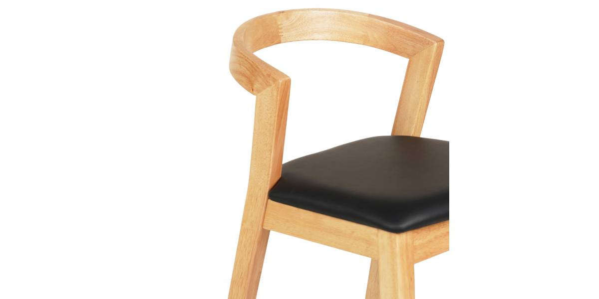 ΣΚΑΜΠΟ ΜΠΑΡ NAMI HM9952.01 RUBBERWOOD ΣΕ ΟΑΚ-ΜΑΥΡΟ PU 47,5x59x102,5Υεκ.