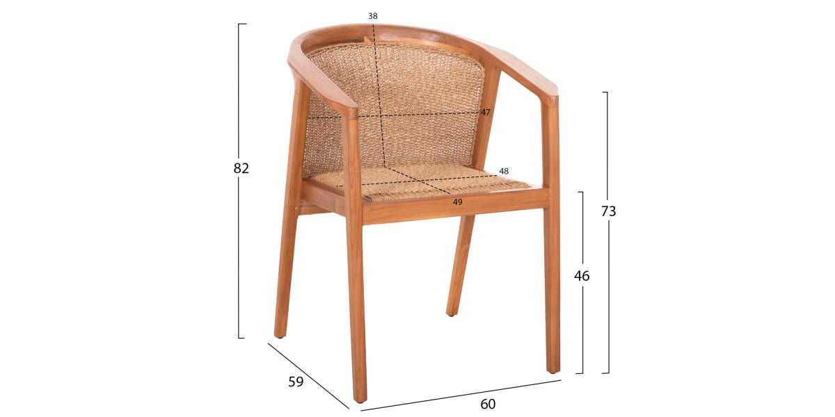 ΠΟΛΥΘΡΟΝΑ ΤΡΑΠΕΖΑΡΙΑΣ RENLY HM18239 ΞΥΛΟ ΤΕΑΚ ΦΥΣΙΚΟ-ΣΧΟΙΝΙ VIRO 60x59x82Υεκ.