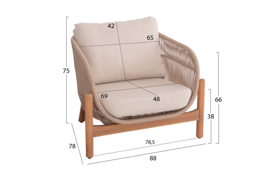 ΣΕΤ ΣΑΛΟΝΙ ΕΞ.ΧΩΡΟΥ 4ΤΜΧ SANJI HM6219 ΞΥΛΟ ΑΚΑΚΙΑΣ-ΑΛΟΥΜΙΝΙΟ-ΣΧΟΙΝΙ