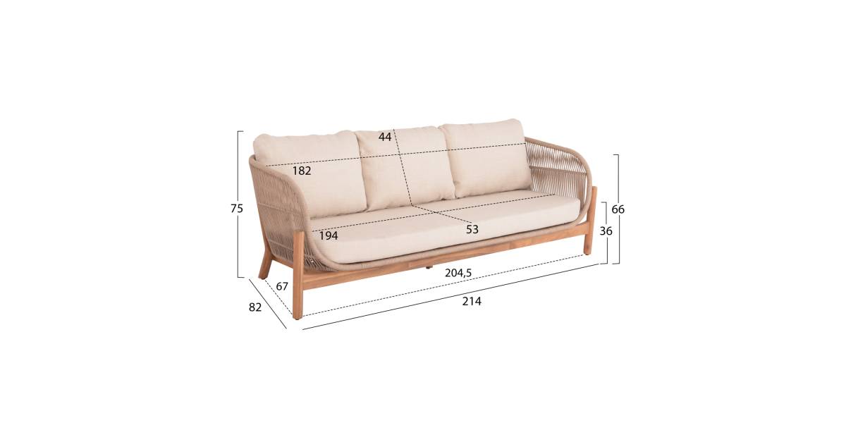 ΣΕΤ ΣΑΛΟΝΙ ΕΞ.ΧΩΡΟΥ 4ΤΜΧ SANJI HM6219 ΞΥΛΟ ΑΚΑΚΙΑΣ-ΑΛΟΥΜΙΝΙΟ-ΣΧΟΙΝΙ