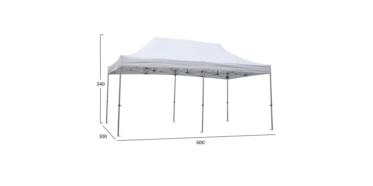 GAZEBO ΕΠΑΓΓΕΛΜΑΤΙΚΟ ΒΑΡΕΩΣ ΤΥΠΟΥ CRESSEN HM6307 ΠΤΥΣΣΟΜΕΝΟ ΑΛΟΥΜΙΝΙΟΥ 3x6x3,4Y