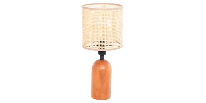 ΕΠΙΤΡΑΠΕΖΙΟ ΦΩΤΙΣΤΙΚΟ LYKTUR HM4709 ΜΠΕΖ ΚΑΠΕΛΟ WICKER-ΞΥΛΙΝΗ ΒΑΣΗ Φ15,5x35,5Υεκ.