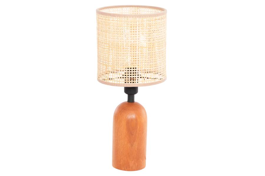 ΕΠΙΤΡΑΠΕΖΙΟ ΦΩΤΙΣΤΙΚΟ LYKTUR HM4709 ΜΠΕΖ ΚΑΠΕΛΟ WICKER-ΞΥΛΙΝΗ ΒΑΣΗ Φ15,5x35,5Υεκ.