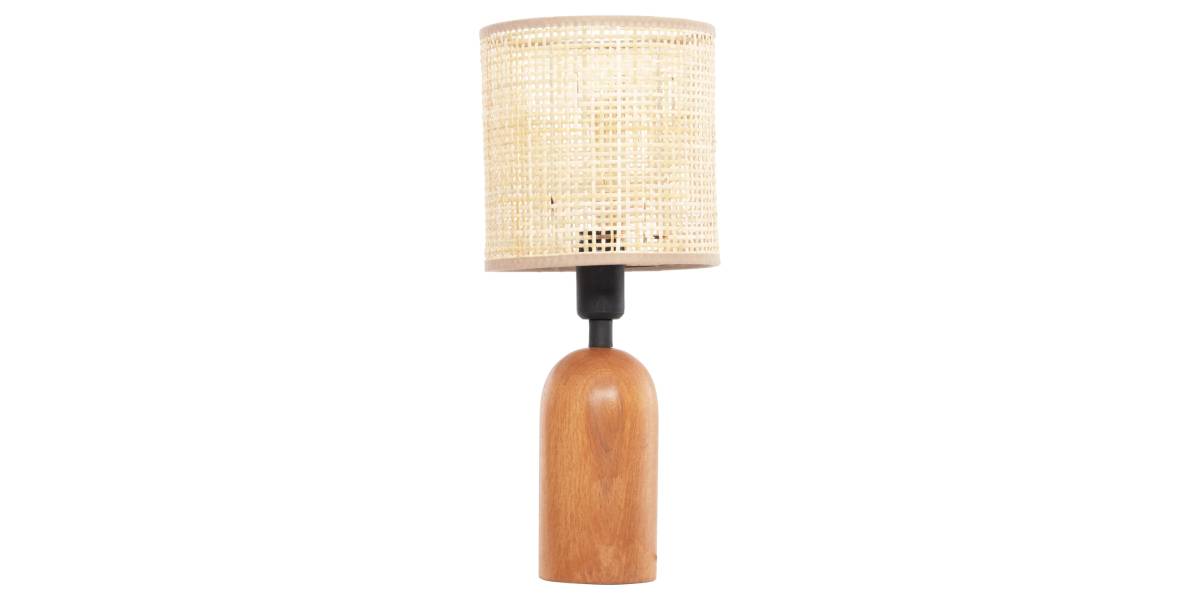 ΕΠΙΤΡΑΠΕΖΙΟ ΦΩΤΙΣΤΙΚΟ LYKTUR HM4709 ΜΠΕΖ ΚΑΠΕΛΟ WICKER-ΞΥΛΙΝΗ ΒΑΣΗ Φ15,5x35,5Υεκ.