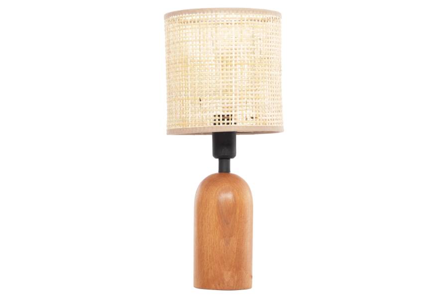 ΕΠΙΤΡΑΠΕΖΙΟ ΦΩΤΙΣΤΙΚΟ LYKTUR HM4709 ΜΠΕΖ ΚΑΠΕΛΟ WICKER-ΞΥΛΙΝΗ ΒΑΣΗ Φ15,5x35,5Υεκ.
