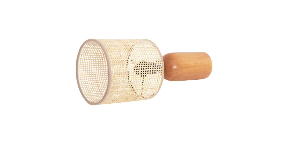 ΕΠΙΤΡΑΠΕΖΙΟ ΦΩΤΙΣΤΙΚΟ LYKTUR HM4709 ΜΠΕΖ ΚΑΠΕΛΟ WICKER-ΞΥΛΙΝΗ ΒΑΣΗ Φ15,5x35,5Υεκ.
