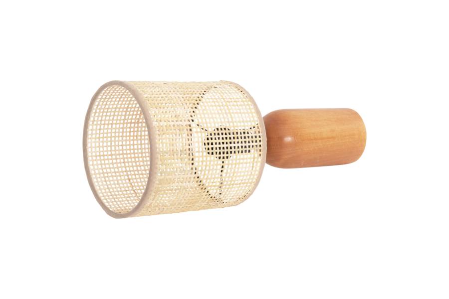 ΕΠΙΤΡΑΠΕΖΙΟ ΦΩΤΙΣΤΙΚΟ LYKTUR HM4709 ΜΠΕΖ ΚΑΠΕΛΟ WICKER-ΞΥΛΙΝΗ ΒΑΣΗ Φ15,5x35,5Υεκ.