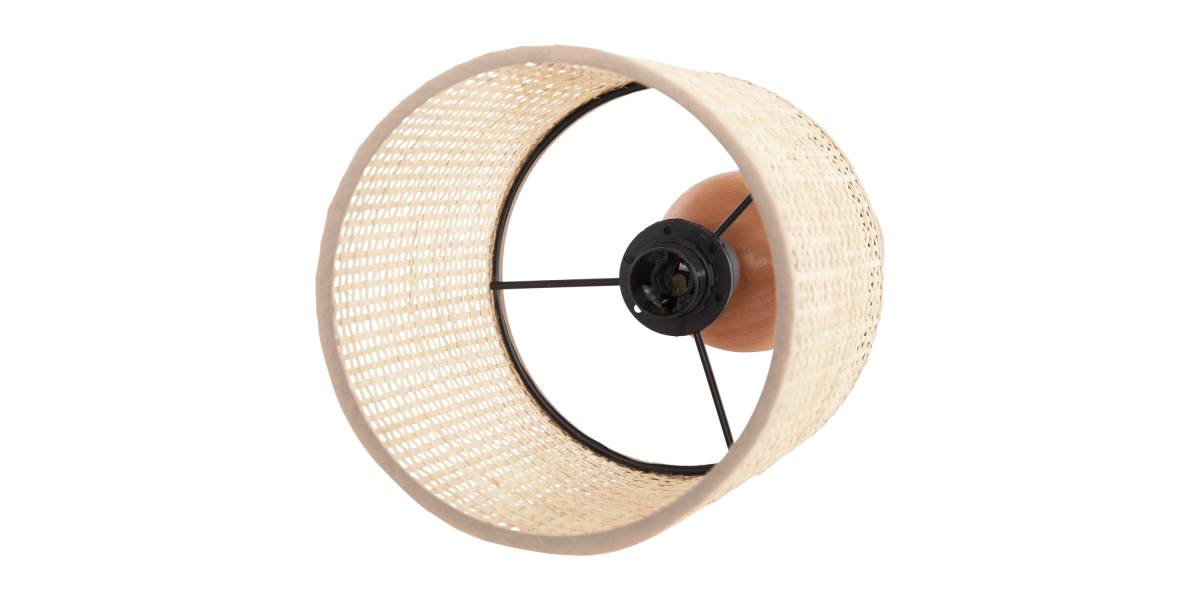 ΕΠΙΤΡΑΠΕΖΙΟ ΦΩΤΙΣΤΙΚΟ LYKTUR HM4709 ΜΠΕΖ ΚΑΠΕΛΟ WICKER-ΞΥΛΙΝΗ ΒΑΣΗ Φ15,5x35,5Υεκ.