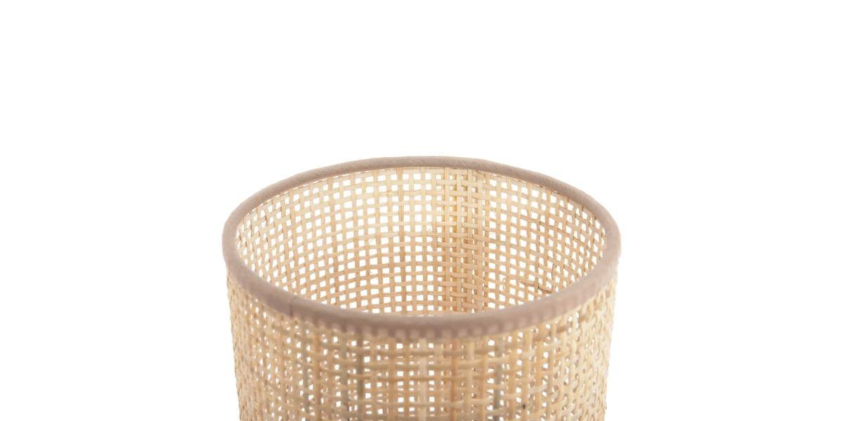ΕΠΙΤΡΑΠΕΖΙΟ ΦΩΤΙΣΤΙΚΟ LYKTUR HM4709 ΜΠΕΖ ΚΑΠΕΛΟ WICKER-ΞΥΛΙΝΗ ΒΑΣΗ Φ15,5x35,5Υεκ.