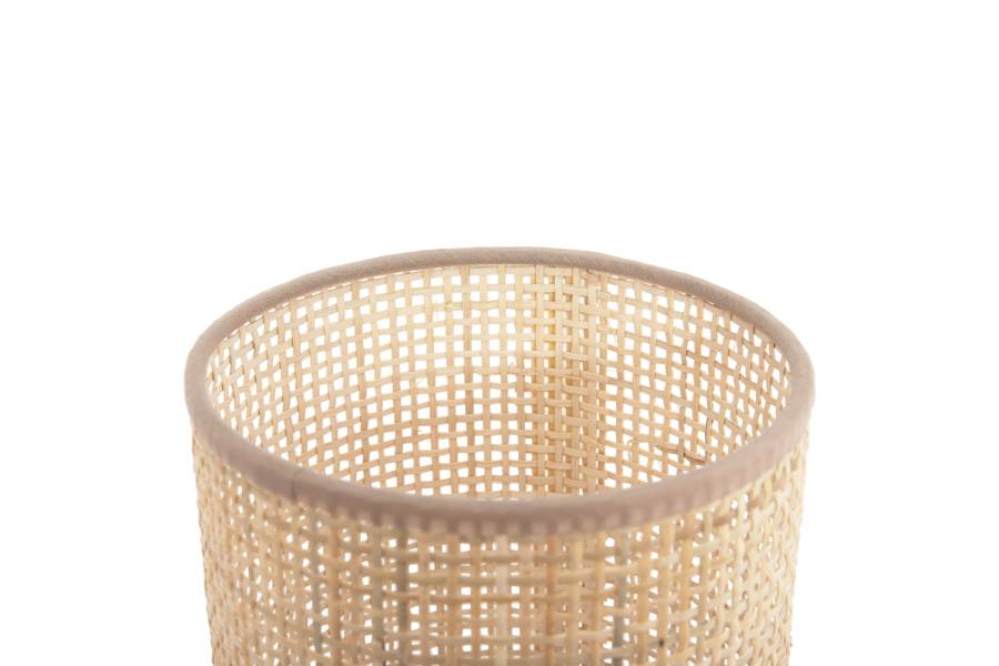 ΕΠΙΤΡΑΠΕΖΙΟ ΦΩΤΙΣΤΙΚΟ LYKTUR HM4709 ΜΠΕΖ ΚΑΠΕΛΟ WICKER-ΞΥΛΙΝΗ ΒΑΣΗ Φ15,5x35,5Υεκ.