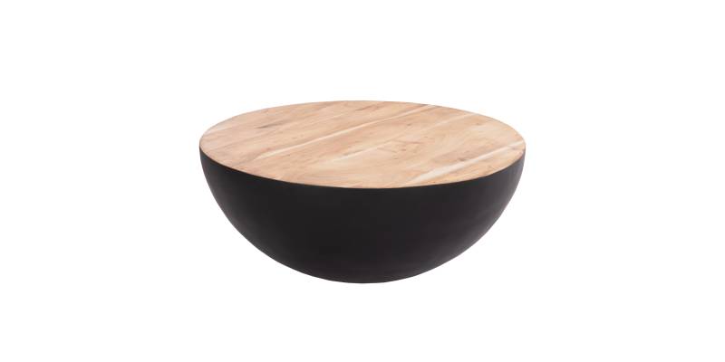 ΔΙΑΚΟΣΜΗΤΙΚΟ ΤΡΑΠΕΖΙ ΣΑΛΟΝΙΟΥ BOWL Φ90X37,5Yεκ. ΜΑΥΡΟ ΜΕ ΞΥΛΟ ΑΚΑΚΙΑΣ HM8717.21