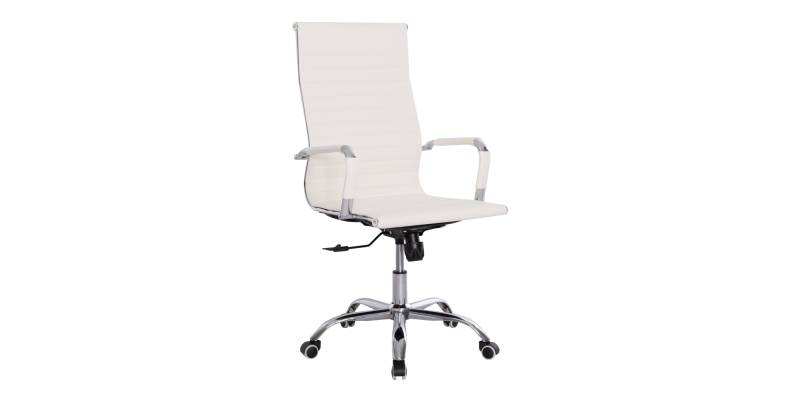 ΚΑΡΕΚΛΑ ΓΡΑΦΕΙΟΥ BOSS ΔΙΕΥΘΥΝΤΟΥ HM1059.32 ΛΕΥΚΟ PU ΠΟΔΙ ΧΡΩΜΙΟΥ 54x57x110Υεκ.