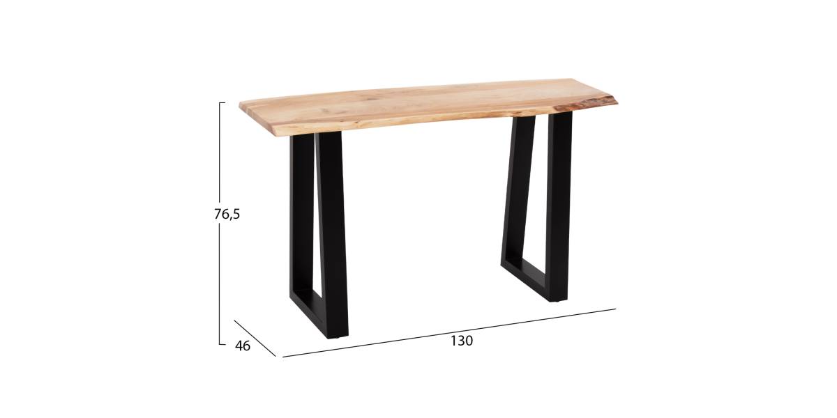 ΚΟΝΣΟΛΑ SOFIA SLIM HM8503.21 ΜΑΣΙΦ ΞΥΛΟ ΑΚΑΚΙΑΣ ΦΥΣΙΚΟ ΑΝΟΙΧΤΟ 130x46x76,5Υεκ.
