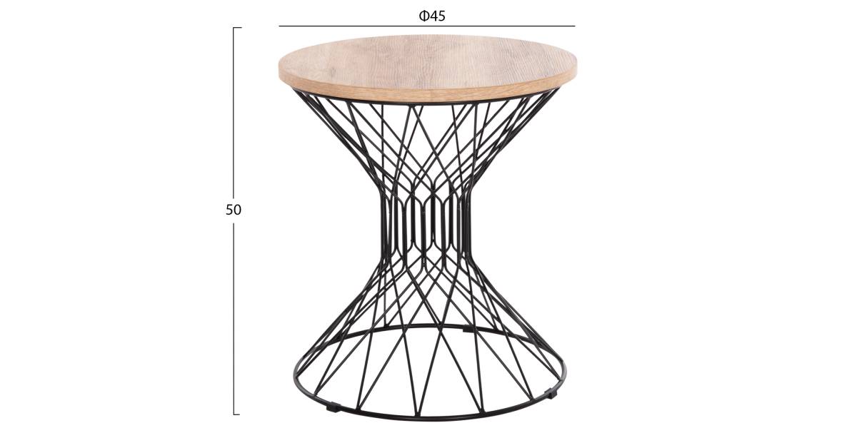 ΒΟΗΘΗΤΙΚΟ ΤΡΑΠΕΖΙ ΣΑΛΟΝΙΟΥ KEON HM18038.03 MDF TOP ΣΕ ΣΟΝΑΜΑ-ΜΕΤΑΛΛΟ Φ45x50Υεκ.