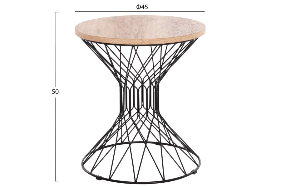 ΒΟΗΘΗΤΙΚΟ ΤΡΑΠΕΖΙ ΣΑΛΟΝΙΟΥ KEON HM18038.03 MDF TOP ΣΕ ΣΟΝΑΜΑ-ΜΕΤΑΛΛΟ Φ45x50Υεκ.