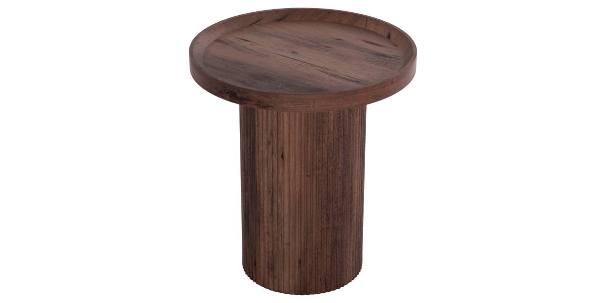 ΒΟΗΘΗΤΙΚΟ ΤΡΑΠΕΖΙ MARGON HM18027 MDF ΣΕ ΣΚΟΥΡΟ ΚΑΦΕ ΞΥΛΟΥ Φ45x50,5Υεκ.