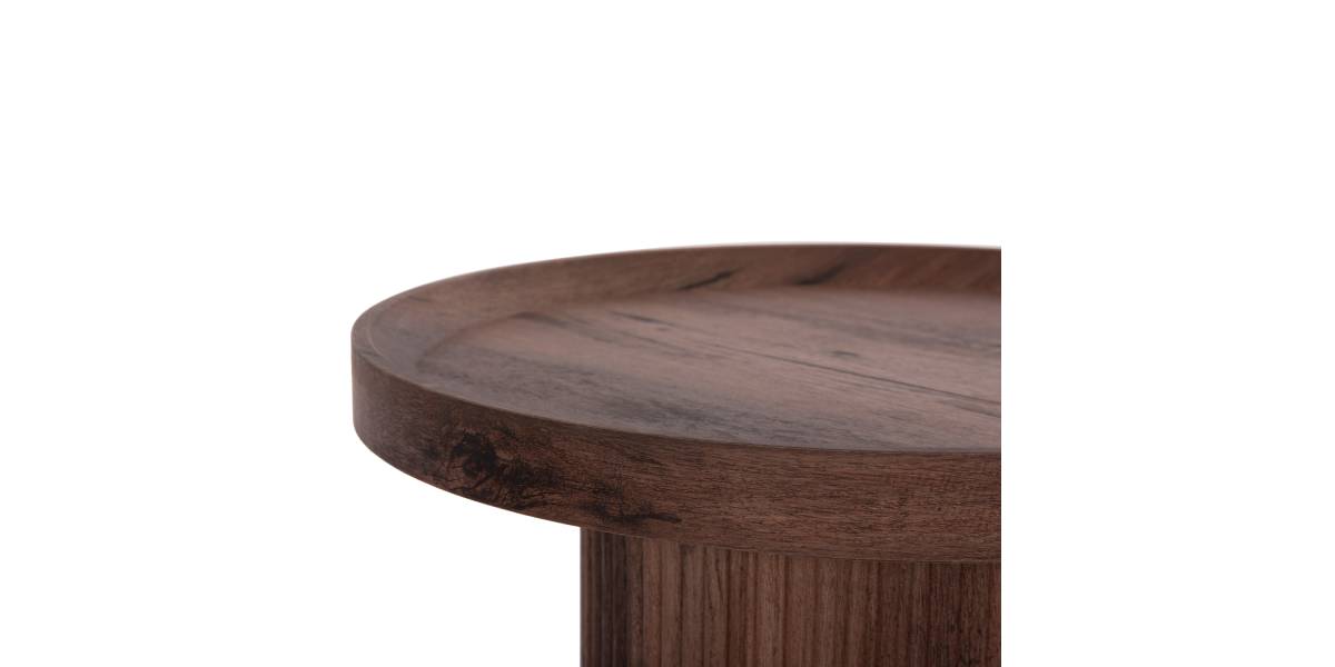 ΒΟΗΘΗΤΙΚΟ ΤΡΑΠΕΖΙ MARGON HM18027 MDF ΣΕ ΣΚΟΥΡΟ ΚΑΦΕ ΞΥΛΟΥ Φ45x50,5Υεκ.