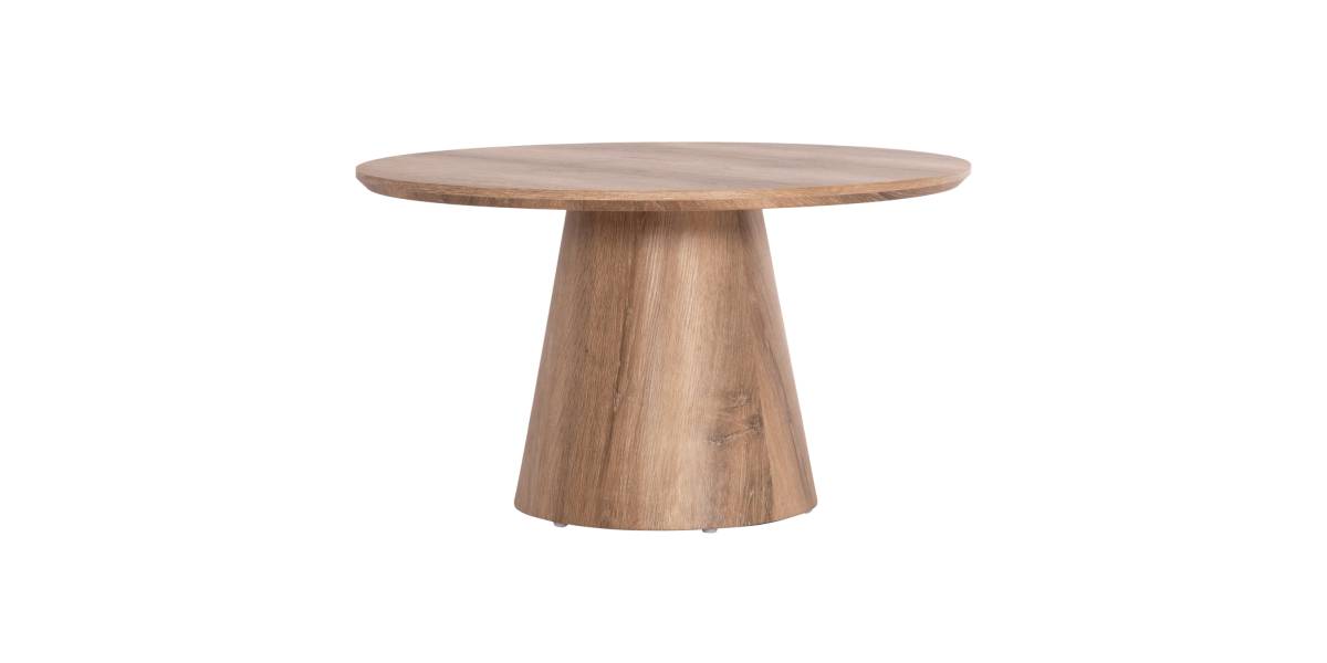 ΤΡΑΠΕΖΙ ΣΑΛΟΝΙΟΥ KARAN HM18028 MDF ΣΕ ΦΥΣΙΚΟ ΧΡΩΜΑ ΞΥΛΟΥ Φ80x45,5Υεκ.