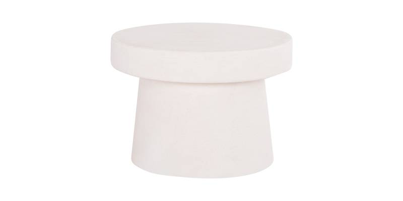 ΤΡΑΠΕΖΙ ΣΑΛΟΝΙΟΥ ΣΤΡΟΓΓΥΛΟ ΣΕΙΡΑ SANTORINI HM18051 MDF ΣΕ ΥΠΟΛΕΥΚΟ ΧΡΩΜΑ Φ60x42,5Υεκ.