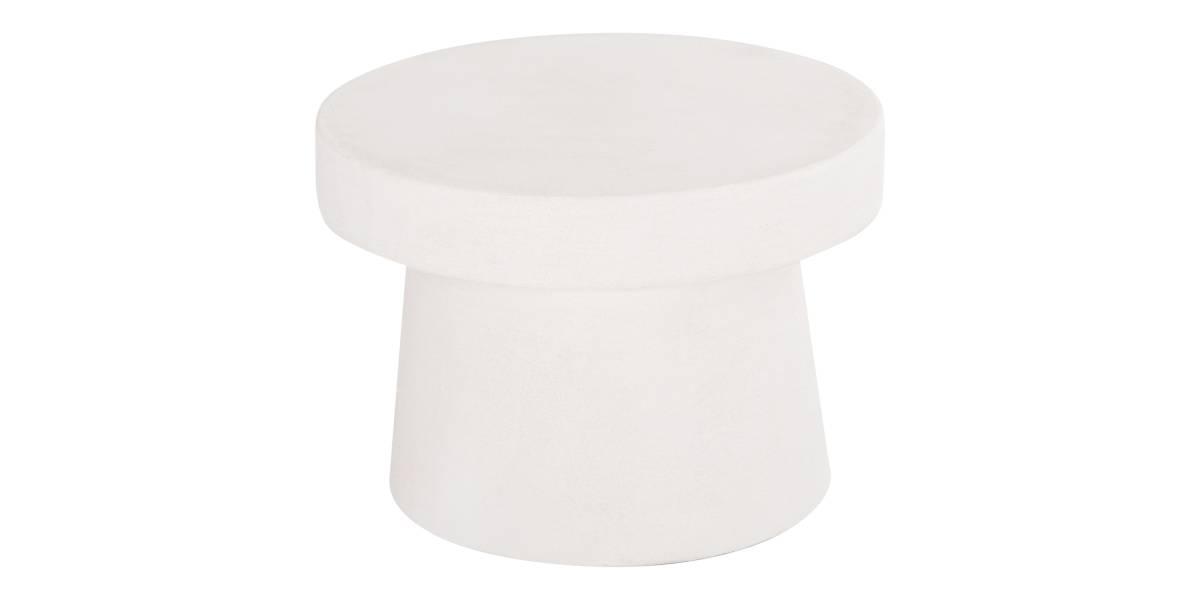 ΤΡΑΠΕΖΙ ΣΑΛΟΝΙΟΥ ΣΤΡΟΓΓΥΛΟ ΣΕΙΡΑ SANTORINI HM18051 MDF ΣΕ ΥΠΟΛΕΥΚΟ ΧΡΩΜΑ Φ60x42,5Υεκ.