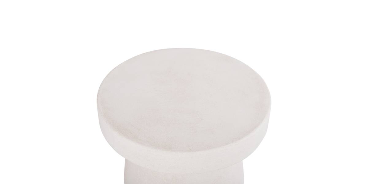 ΤΡΑΠΕΖΙ ΣΑΛΟΝΙΟΥ ΣΤΡΟΓΓΥΛΟ ΣΕΙΡΑ SANTORINI HM18051 MDF ΣΕ ΥΠΟΛΕΥΚΟ ΧΡΩΜΑ Φ60x42,5Υεκ.