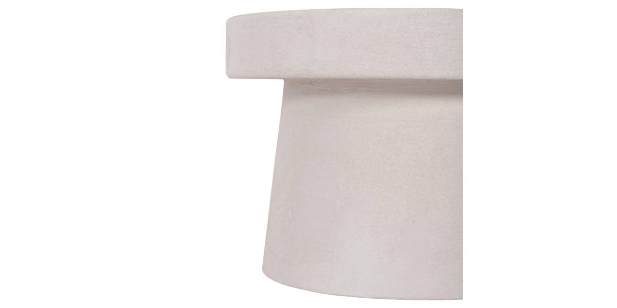 ΤΡΑΠΕΖΙ ΣΑΛΟΝΙΟΥ ΣΤΡΟΓΓΥΛΟ ΣΕΙΡΑ SANTORINI HM18051 MDF ΣΕ ΥΠΟΛΕΥΚΟ ΧΡΩΜΑ Φ60x42,5Υεκ.