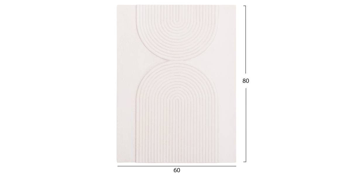 ΠΙΝΑΚΑΣ ΟΡΘΟΓΩΝΙΟΣ ΣΕΙΡΑ SANTORINI HM4523 MDF ΣΕ ΥΠΟΛΕΥΚΟ ΧΡΩΜΑ 60x4(πάχος)x80Υεκ.