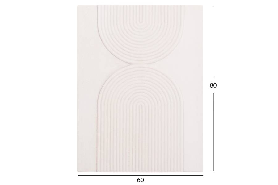 ΠΙΝΑΚΑΣ ΟΡΘΟΓΩΝΙΟΣ ΣΕΙΡΑ SANTORINI HM4523 MDF ΣΕ ΥΠΟΛΕΥΚΟ ΧΡΩΜΑ 60x4(πάχος)x80Υεκ.