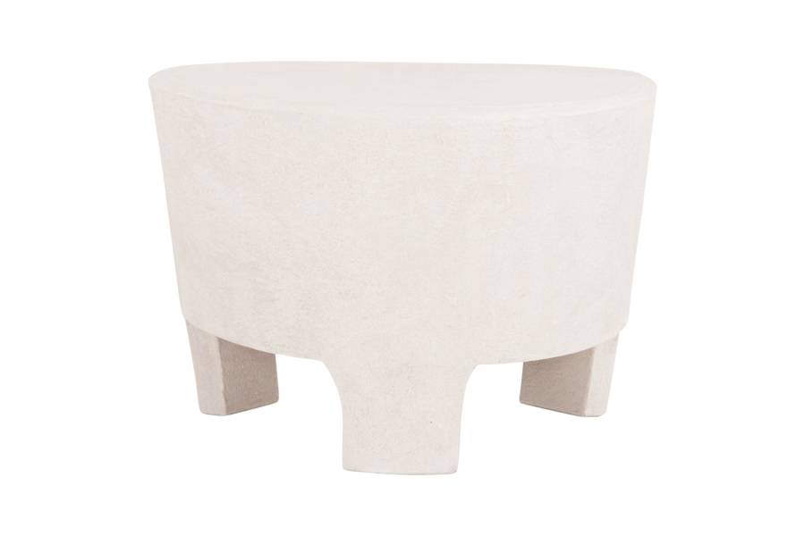 ΤΡΑΠΕΖΙ ΣΑΛΟΝΙΟΥ ΣΕΙΡΑ SANTORINI HM18053 MDF ΣΕ ΥΠΟΛΕΥΚΟ ΧΡΩΜΑ 54x61x40,5Υεκ.
